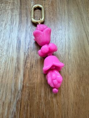 Clare V Peony Le Jardin Key fob NWT